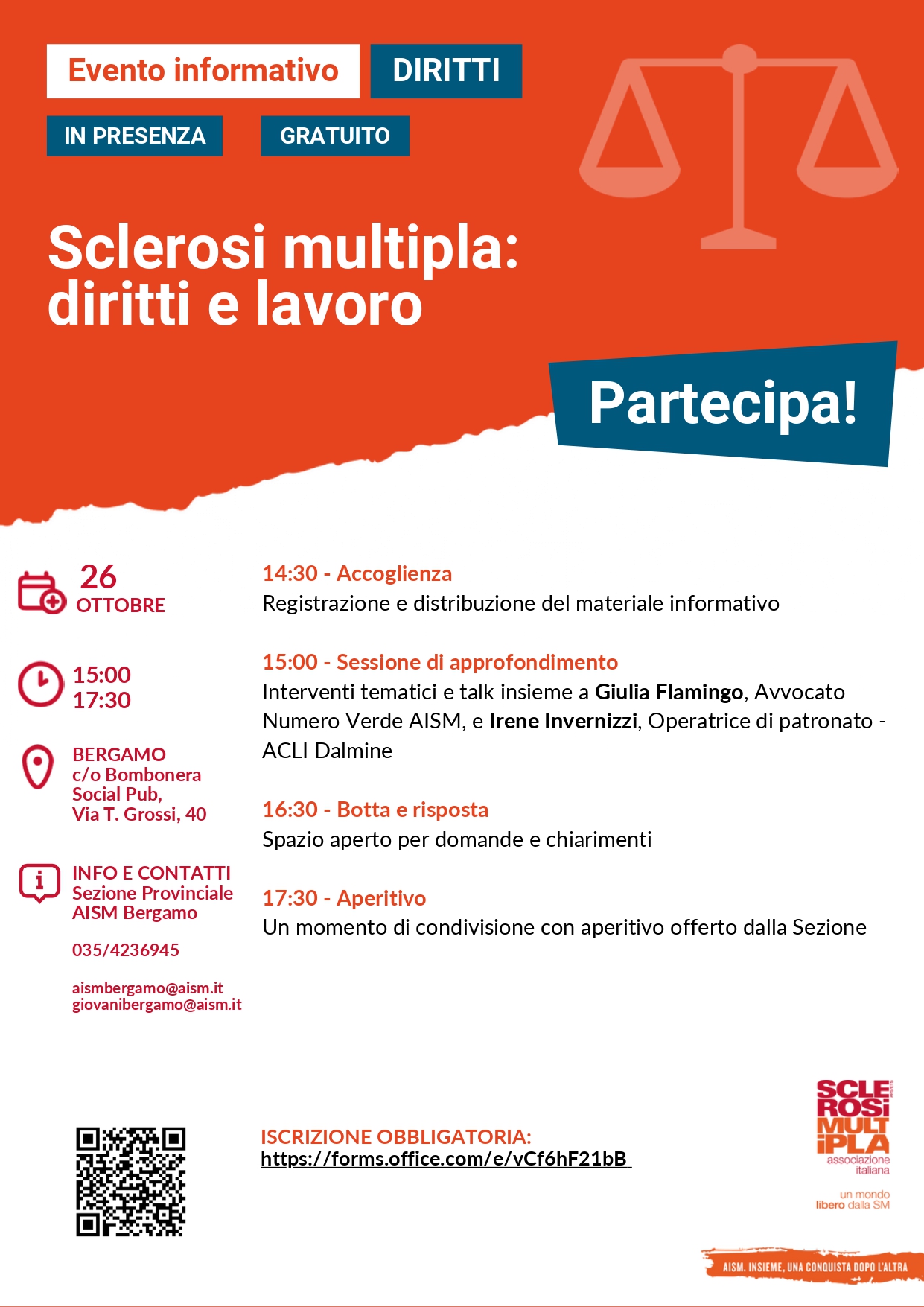 evento informativo "sclerosi multipla: diritti e lavoro"