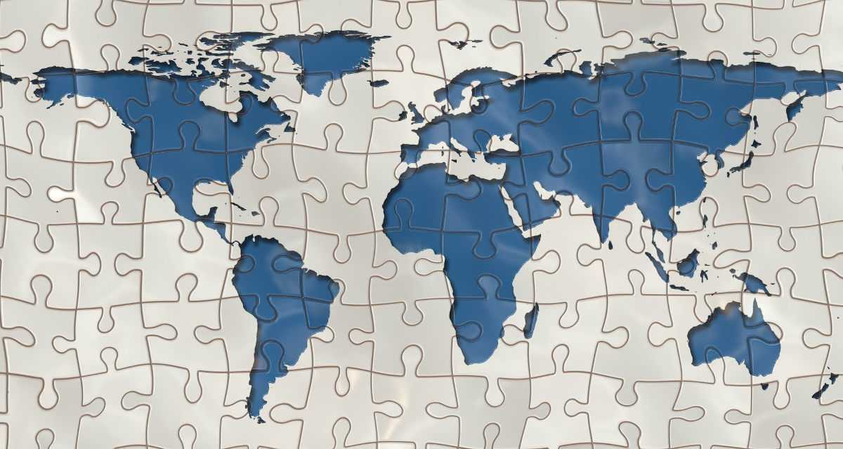 Mappa mondo globale
